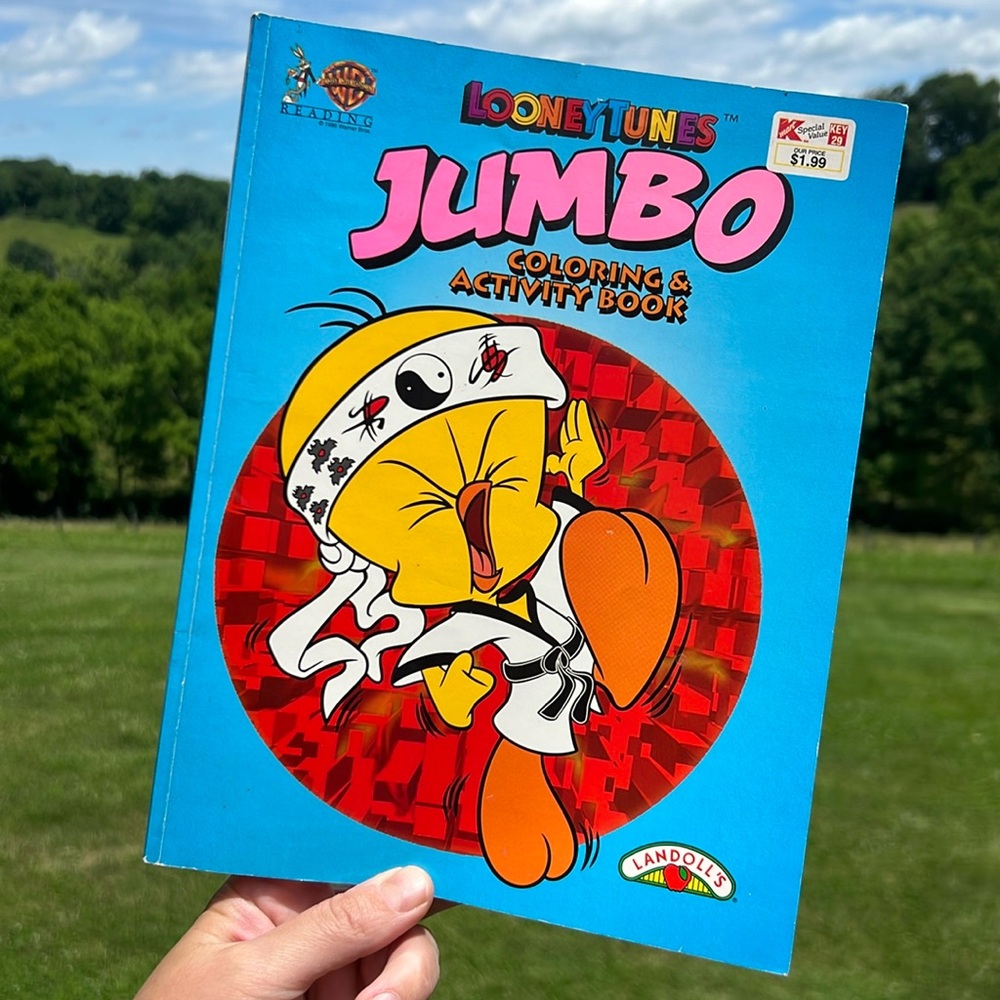 Looney Tunes Jumbo Coloring & Activity Book 1996 90’s Vintage, Tweety Bird Book